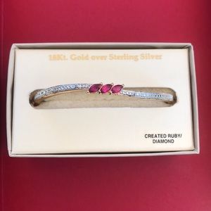 Created ruby and diamond bracelet
